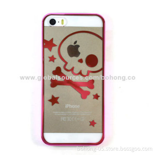 Plating case for iPhone 5s, transparent PC with plating pattern